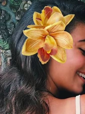 Holiday Style Flower Hairpin