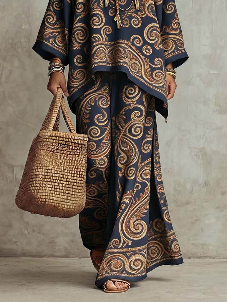 Unique Retro Bohemian Paisley Pattern Suit