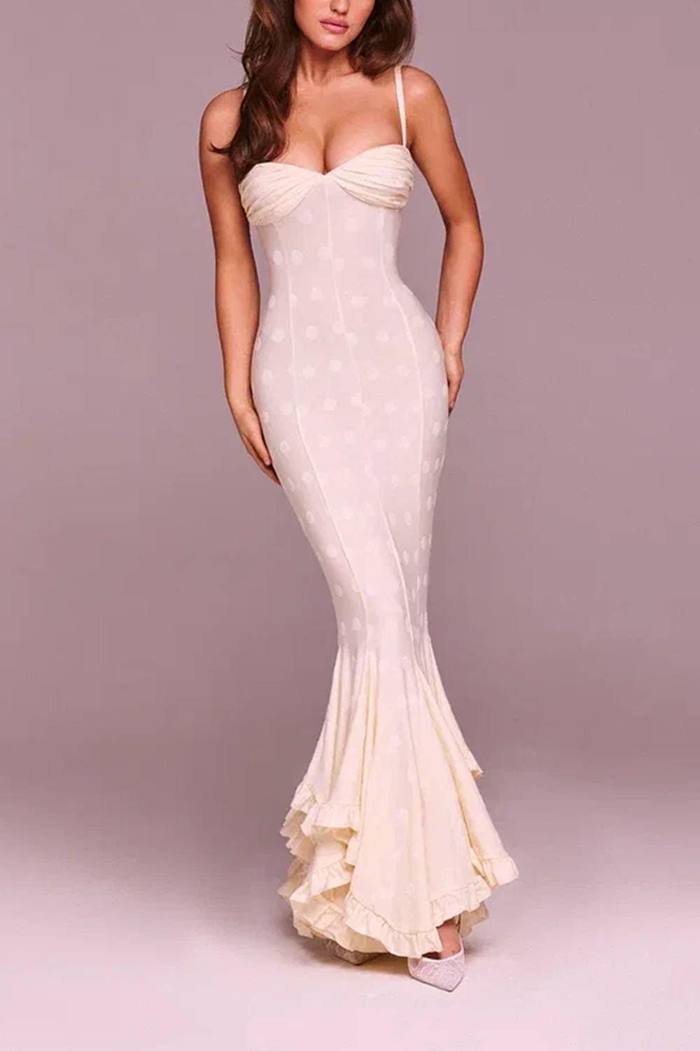 Vacation Vibes Spaghetti Strap Fitted Mermaid Dress