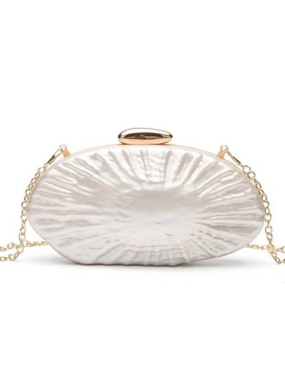 Shell Element Clutch Chain Bag