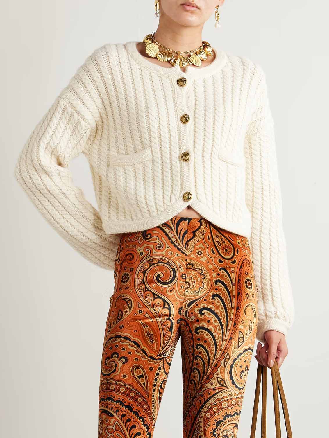 Exquisite Cropped Fashionable Cardigan