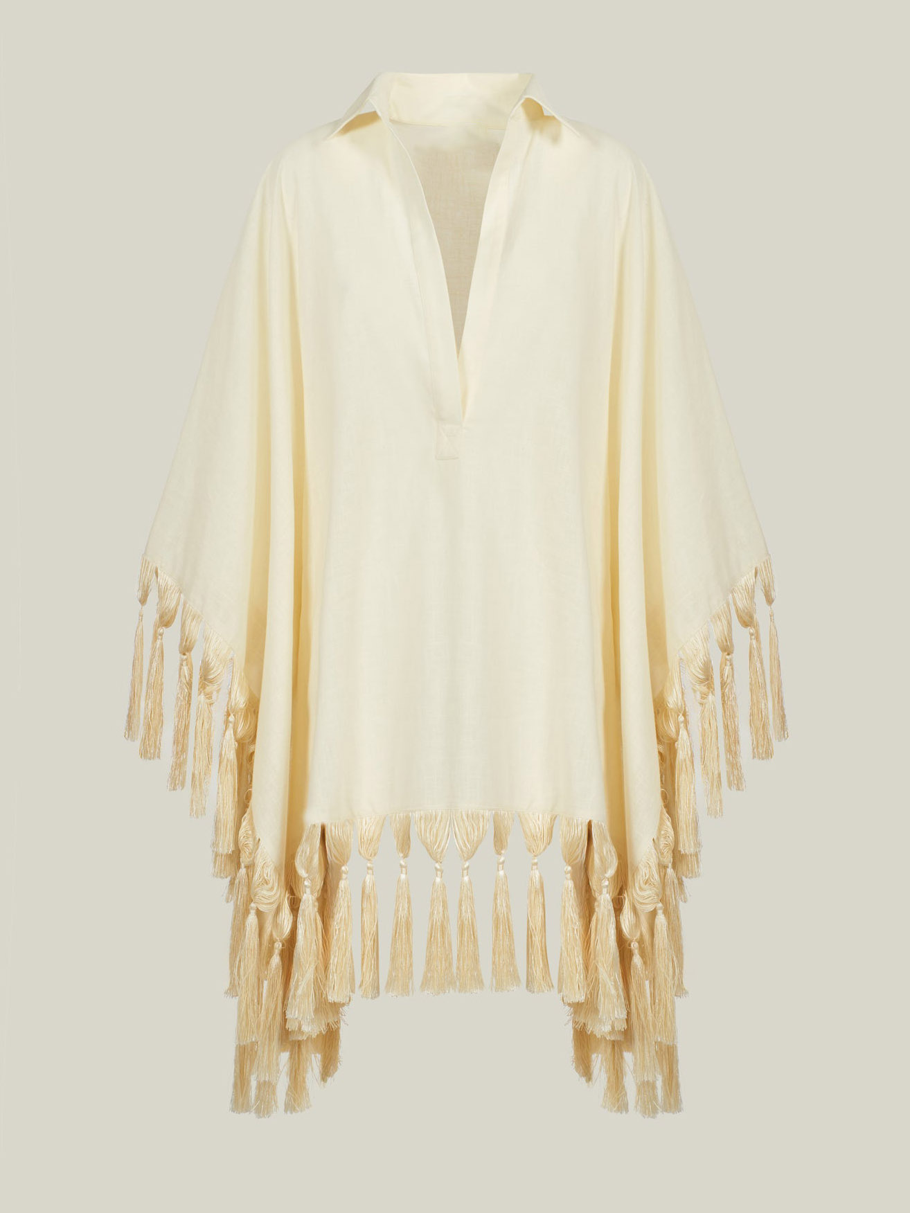 Exquisite Fringe Trim Shirt & Wide-Leg Pants Two-Piece Set