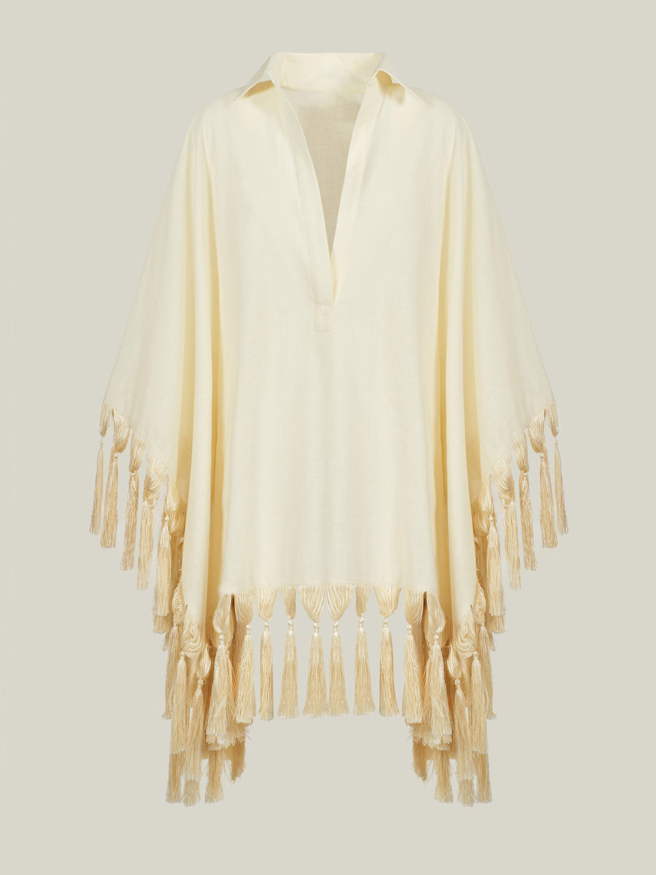 Exquisite Fringe Trim Shirt & Wide-Leg Pants Two-Piece Set