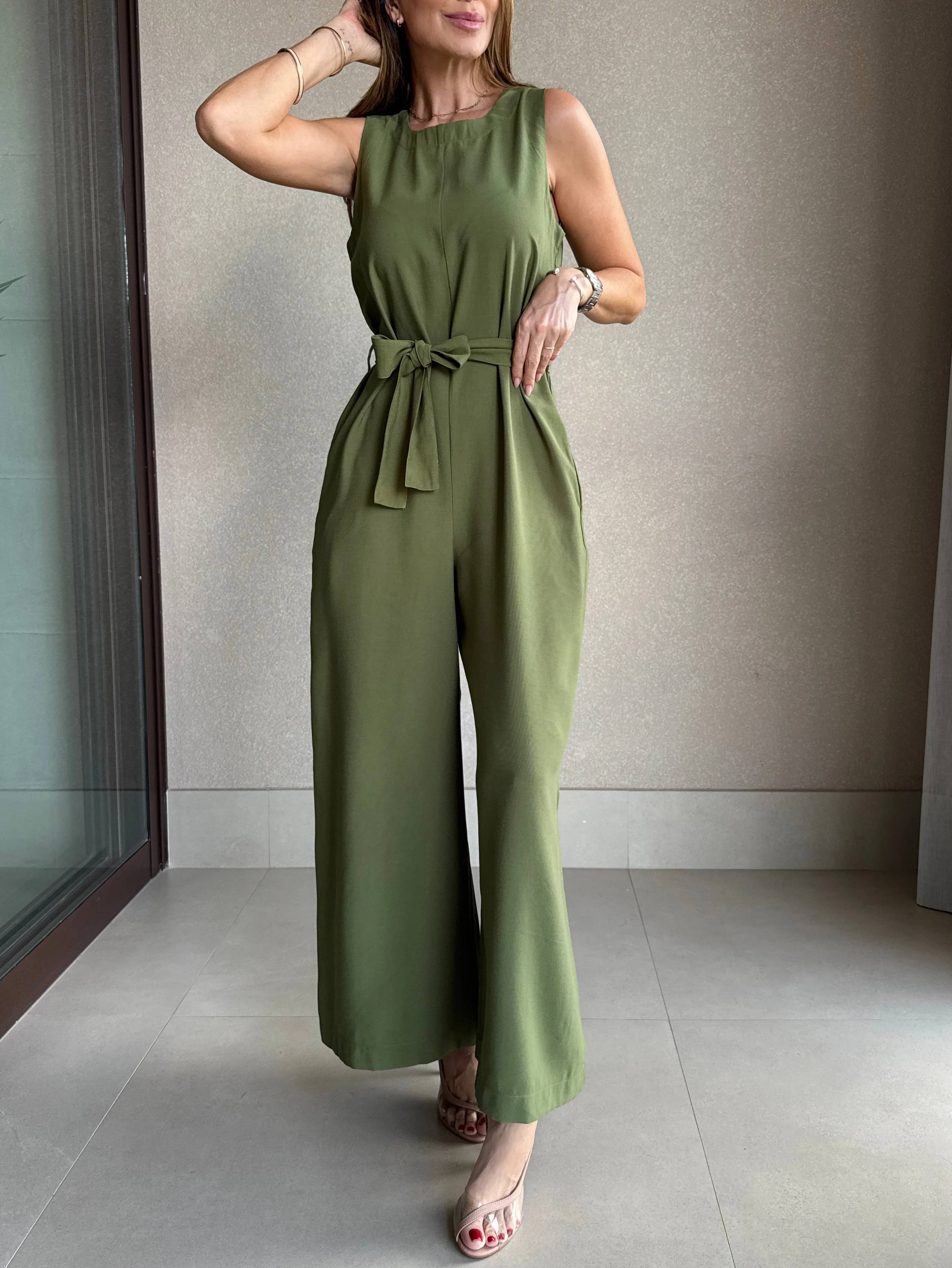 Minimalist Lace-Up Jumpsuit