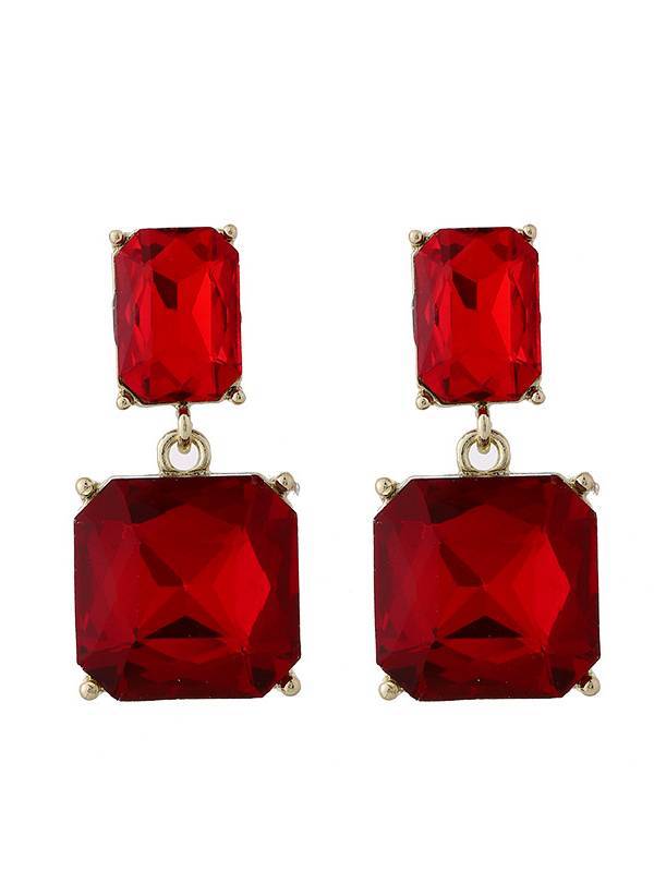 Square Crystal Earrings