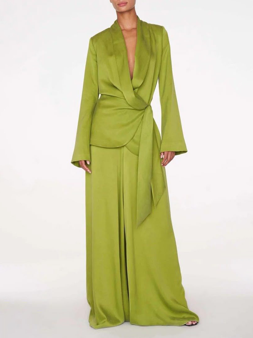 Exquisite Single-Breasted Tie-Down Blazer