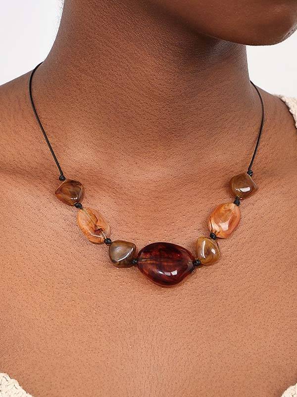 Vacation Style Stone Necklace