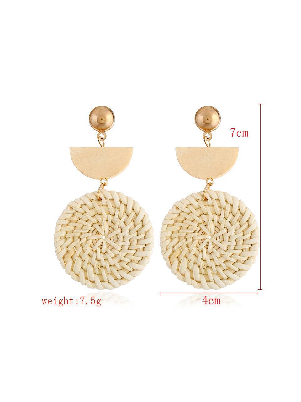 Bohemian Straw Earrings