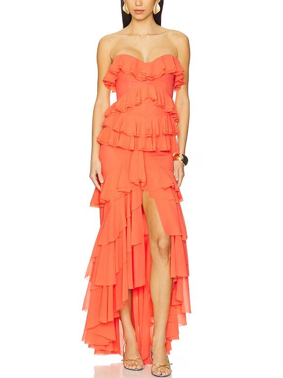 Multi-layered Ruffled Tube Top Dress