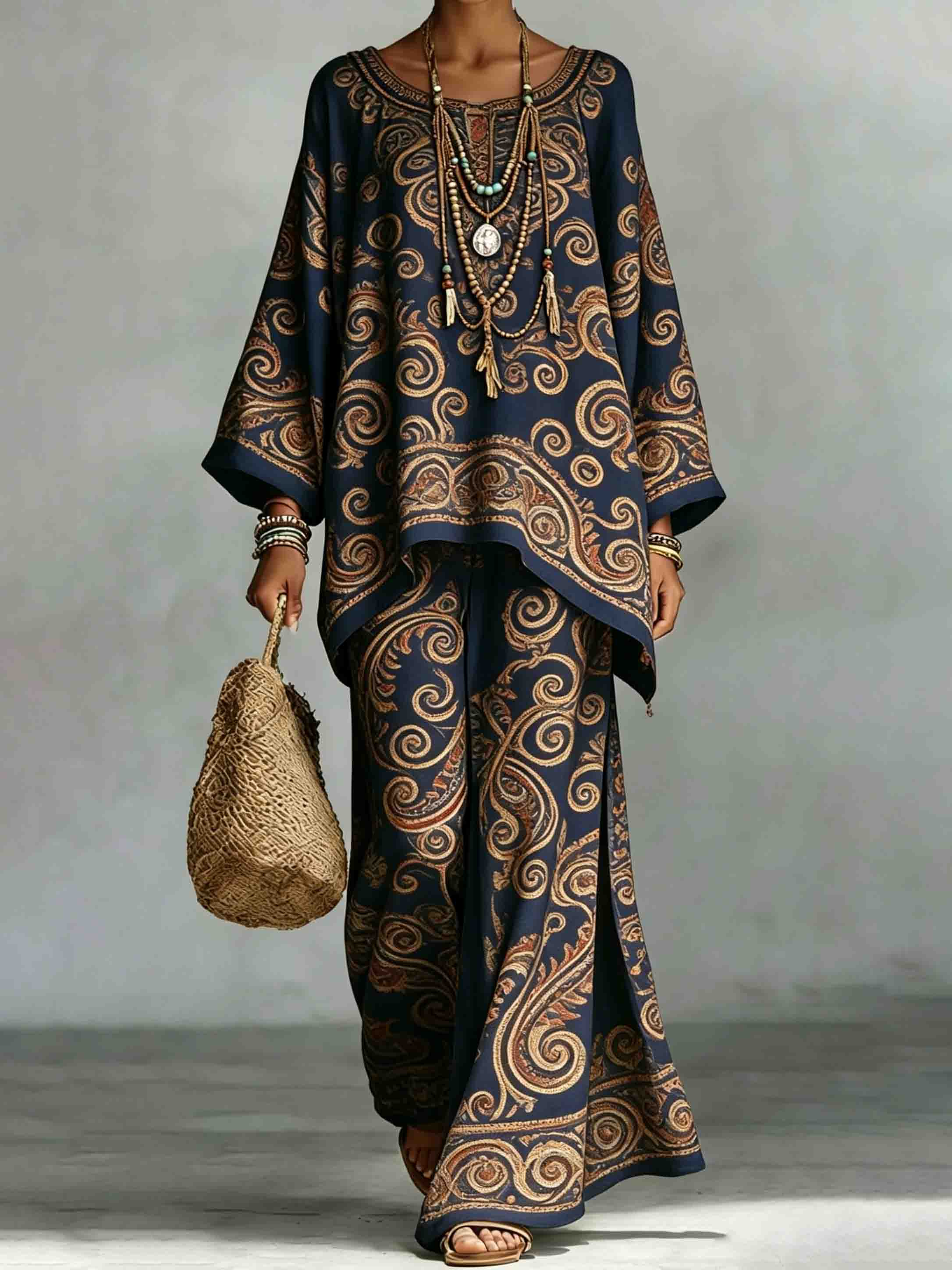 Unique Retro Bohemian Paisley Pattern Suit