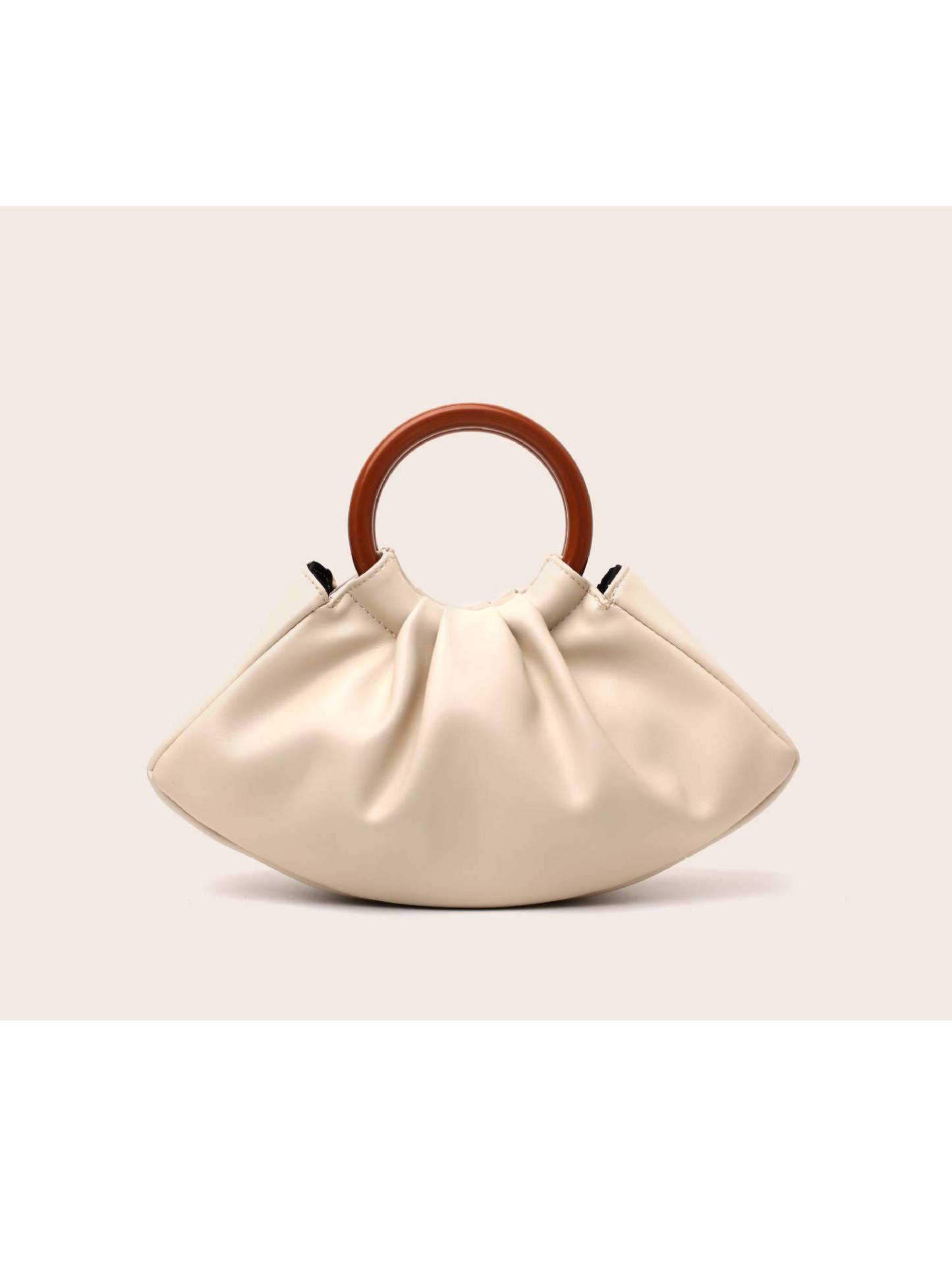Pleated Shell-shaped Handbag