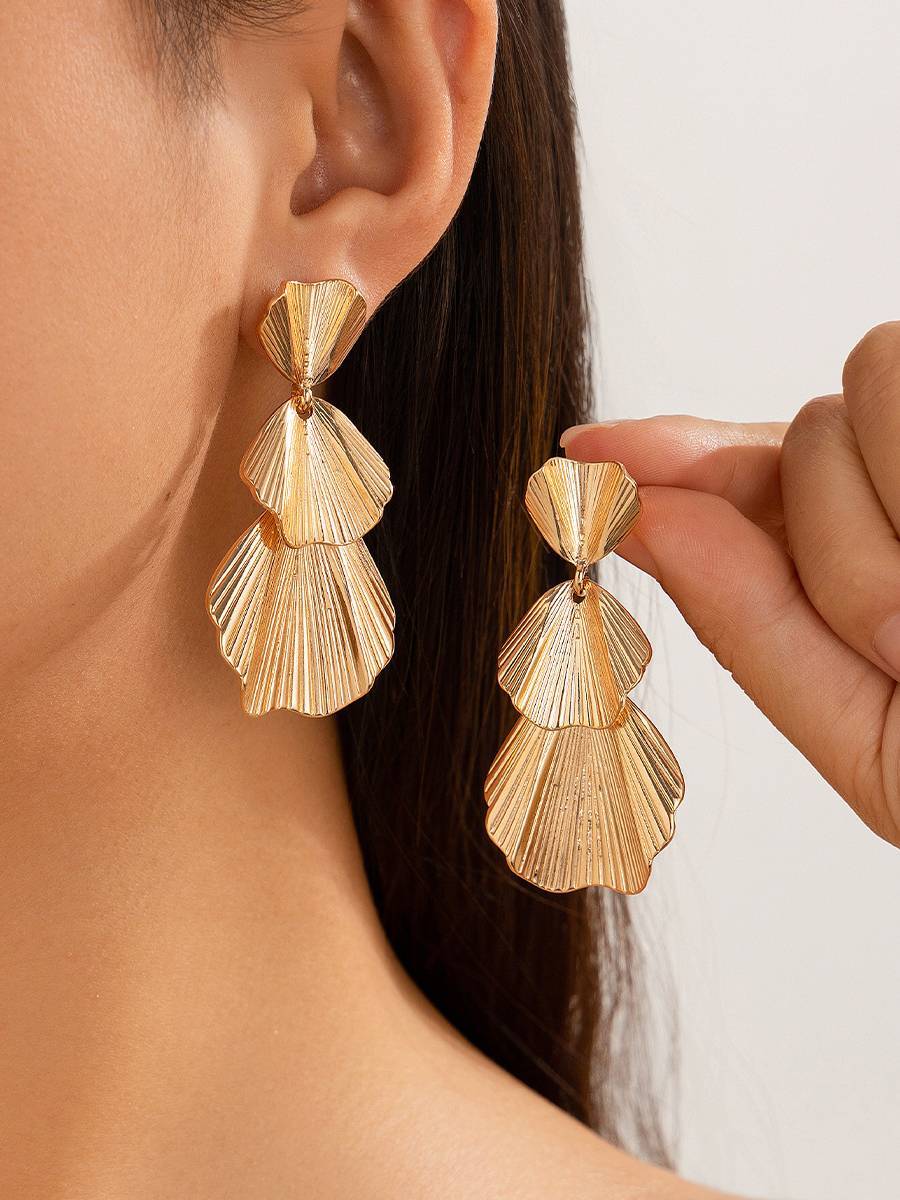 Multi-layer Ginkgo Leaf Earrings