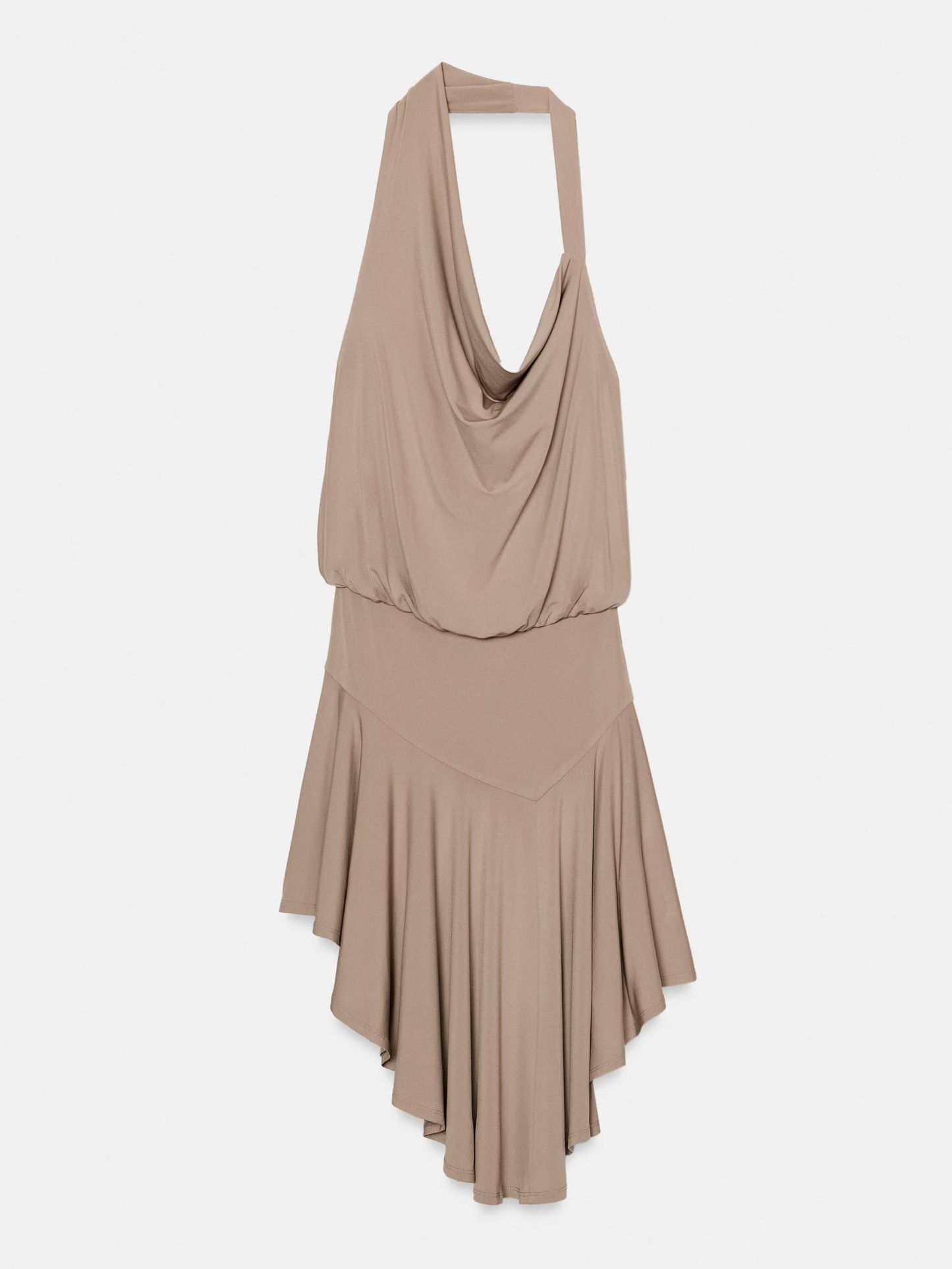 Sexy Draped Asymmetrical Hem Mini Dress
