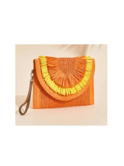 Tassel Straw Bag Clutch