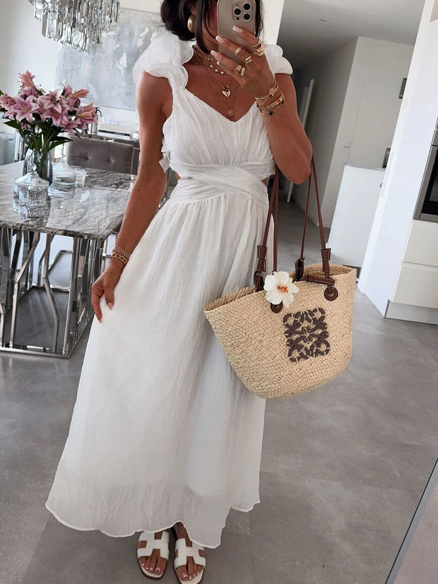 Tie-Able Cross-Cut Dress