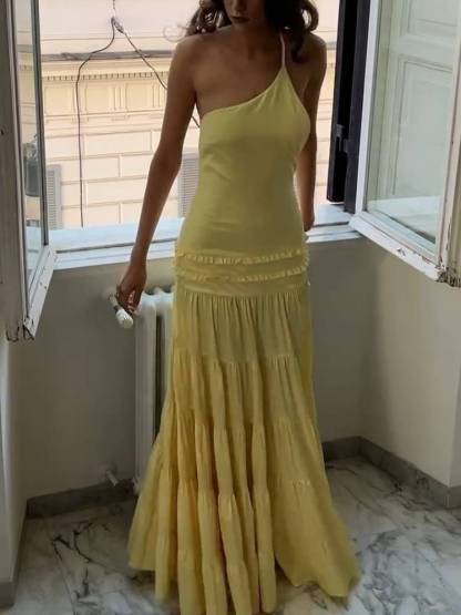 Off Shoulder Backless Maxi Dress