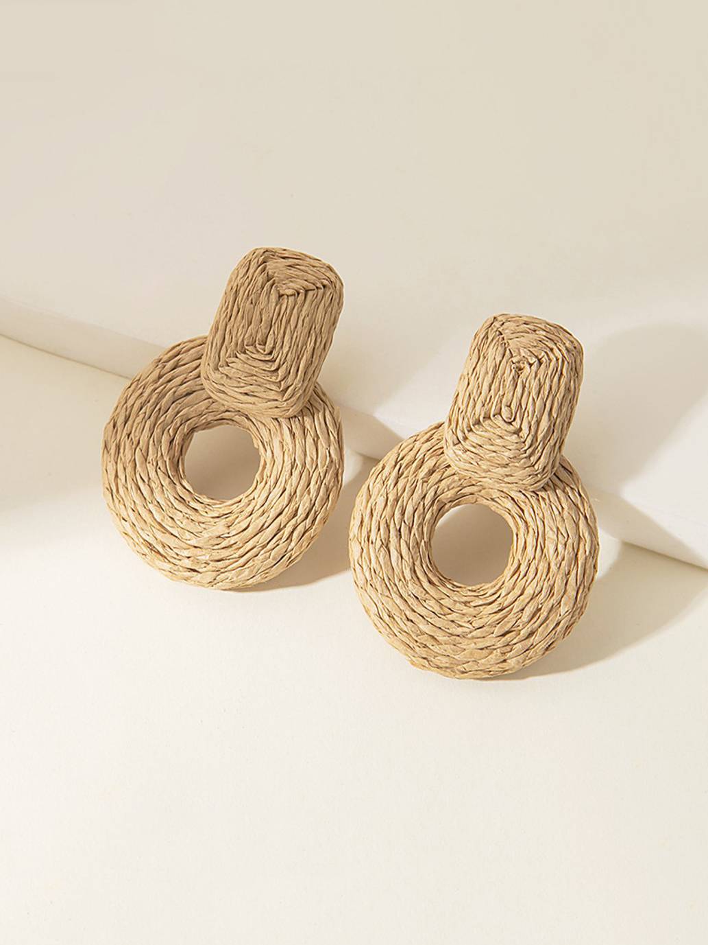 Straw Hand-woven Earrings