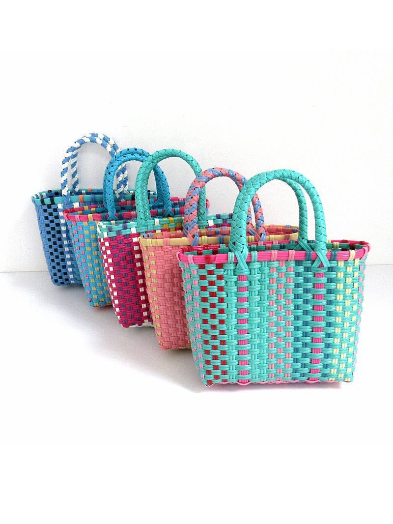 Colorful Hand Woven Beach Bag Picnic Bag