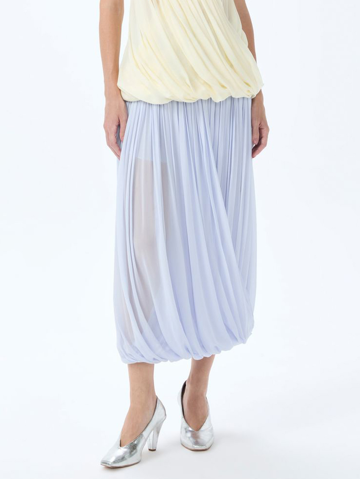 Exquisite Draped Wrap Lantern Skirt