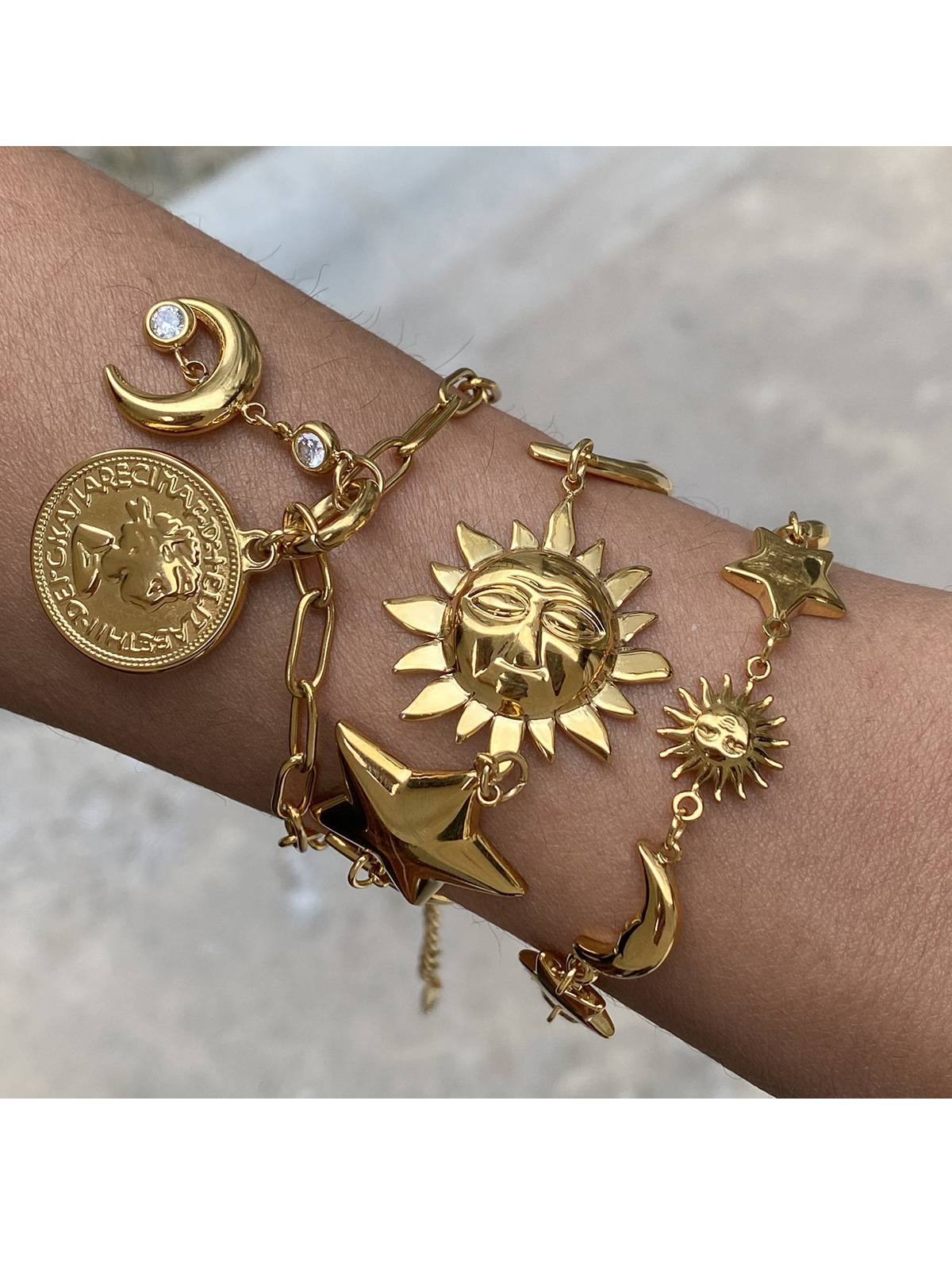 Sun Star Moon Bracelet