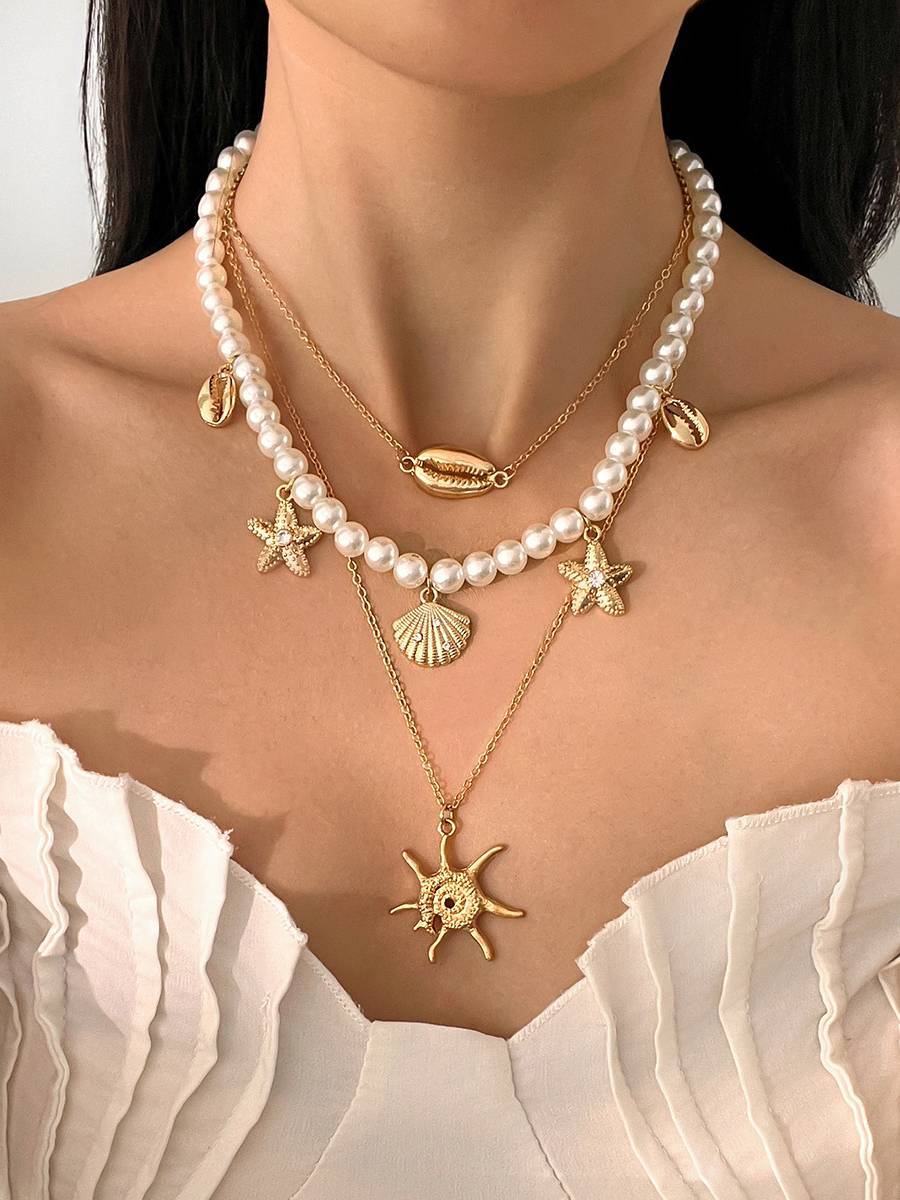 Pearl Shell Starfish Necklace