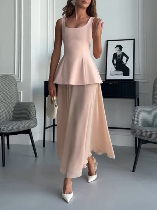 Elegant Sheer Flowing Maxi Skirt