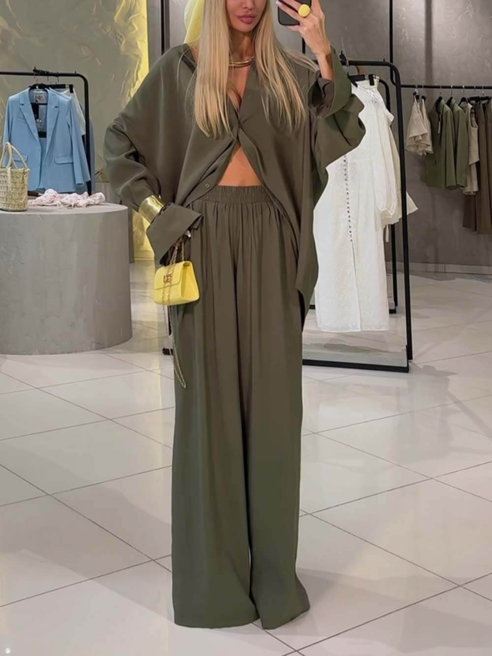 Unique Asymmetric Loose Button-Up Shirt