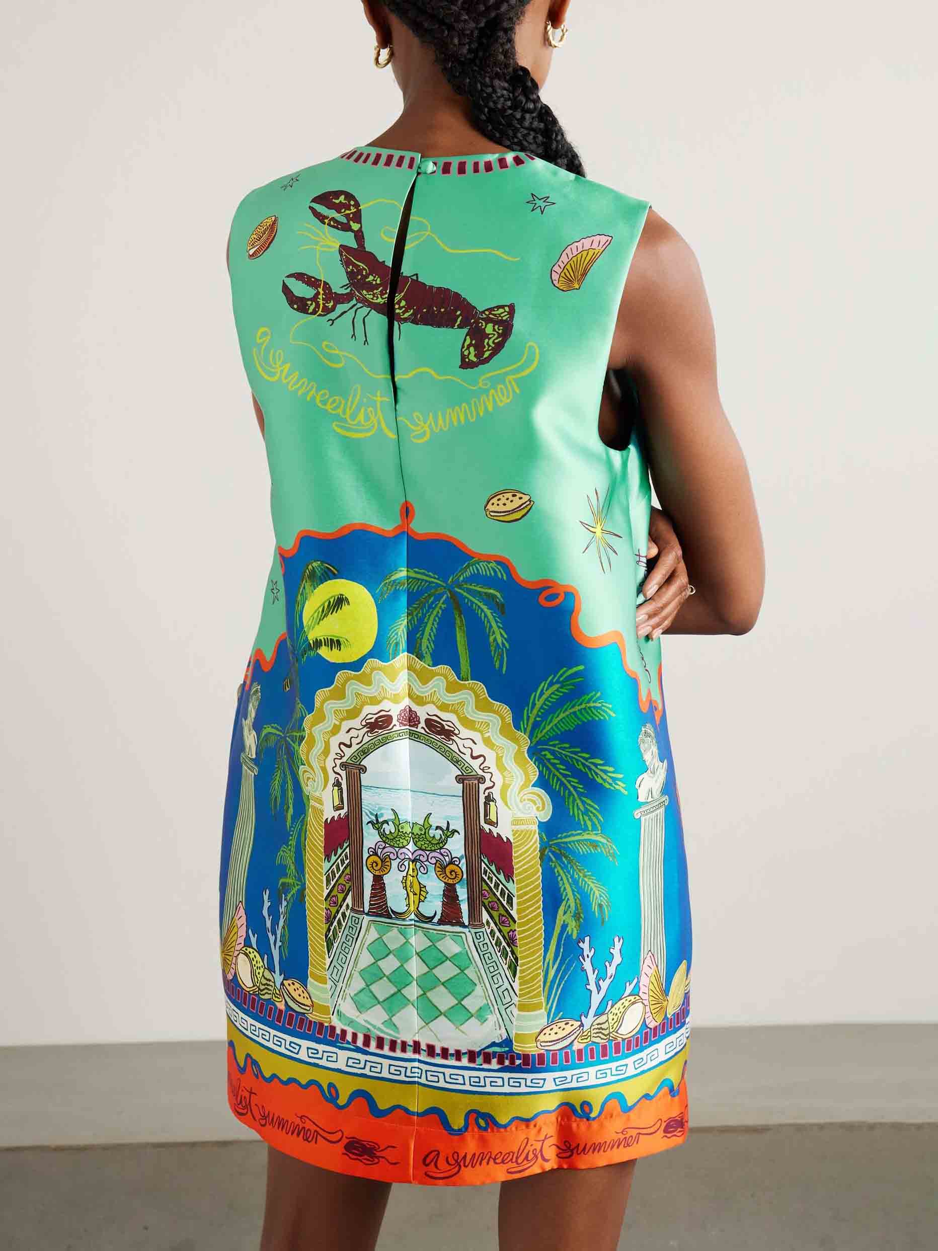 Modern Unique Summer Print Mini Dress