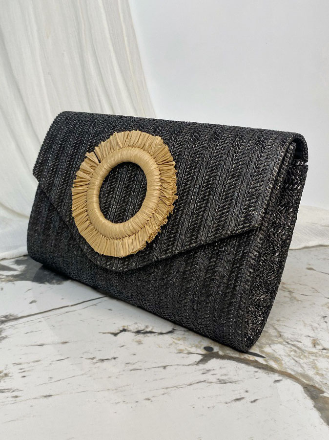 Holiday Style Woven Envelope Bag
