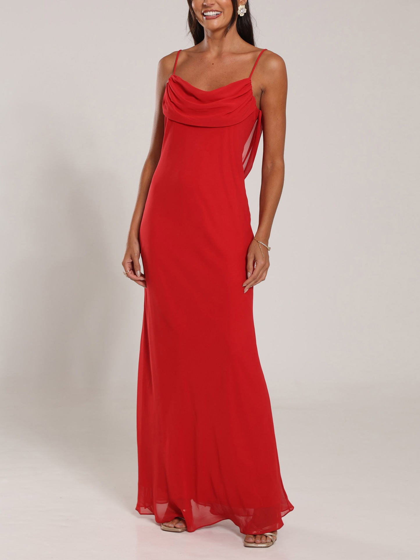 Elegant Backless Ribbon Party Maxi Dress
