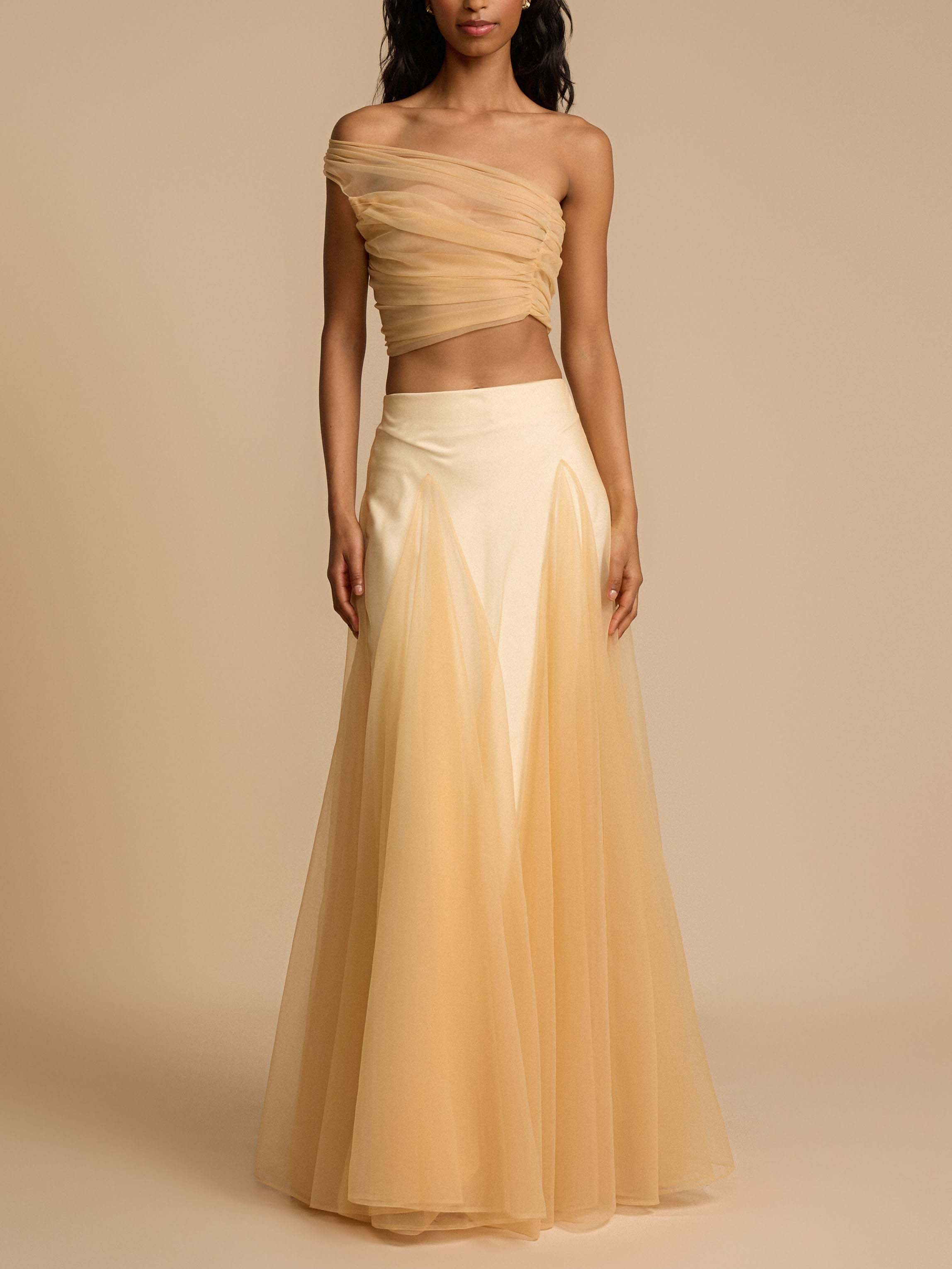 Elegant Pleated One-shoulder Tank Top
