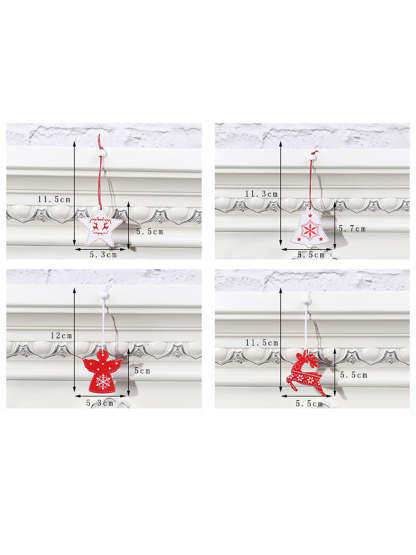 12Pcs Christmas kids gift Christmas tree pendant