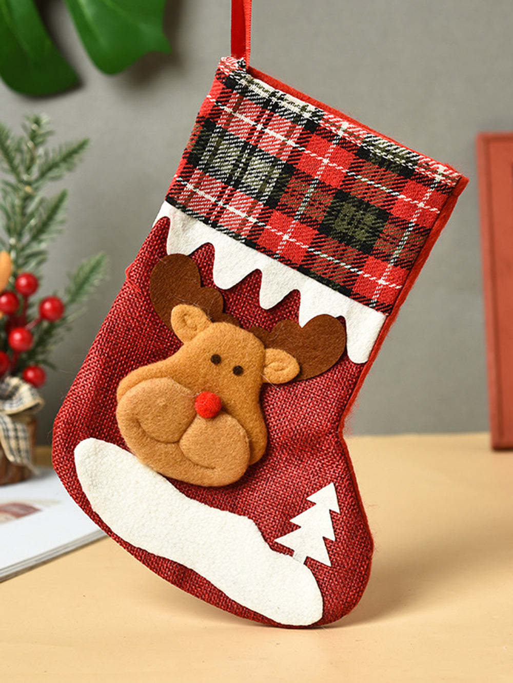 Christmas Gift Socks Candy Bag Window Pendant