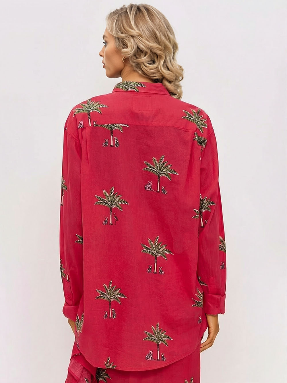 Casual Printed Wrap-Style Tie-Front Skirt