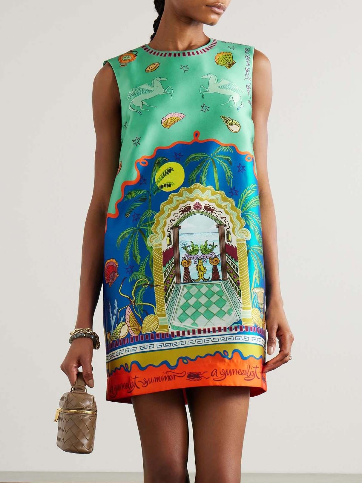Modern Unique Summer Print Mini Dress