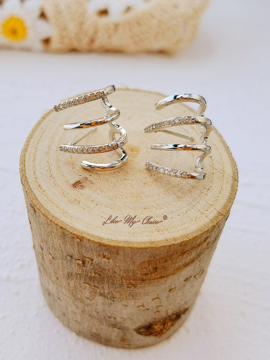 Shiny Crystal Earrings-Likemychoice
