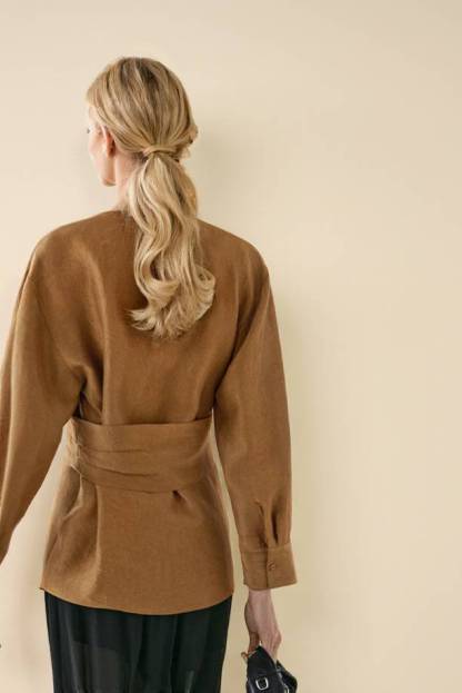 Cross Design Loose Shirt And Lantern Pants Set