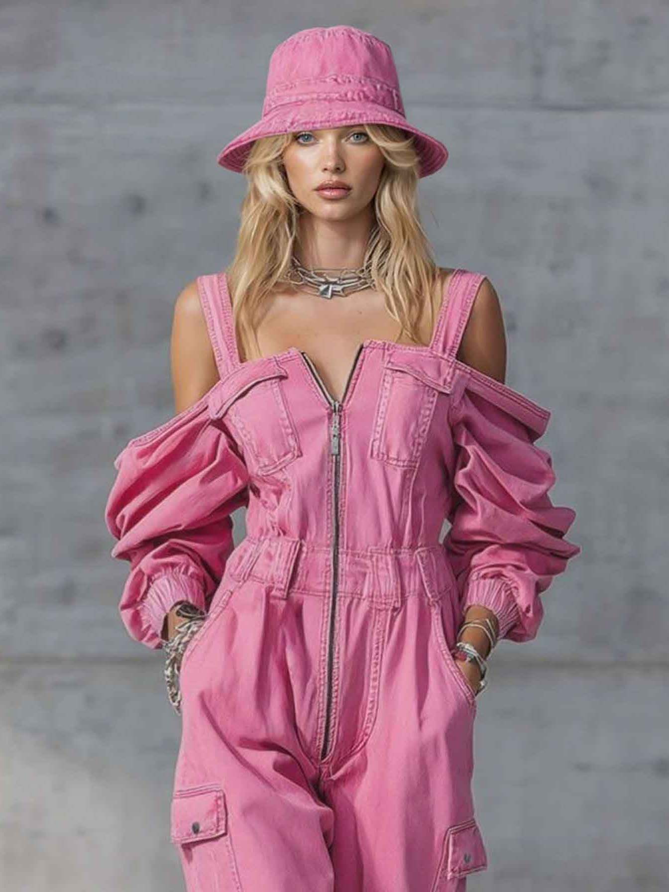 Stylish Off-shoulder Stretch Waist Zipper Jumpsuit