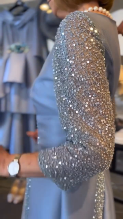 Patchwork long-sleeved dress