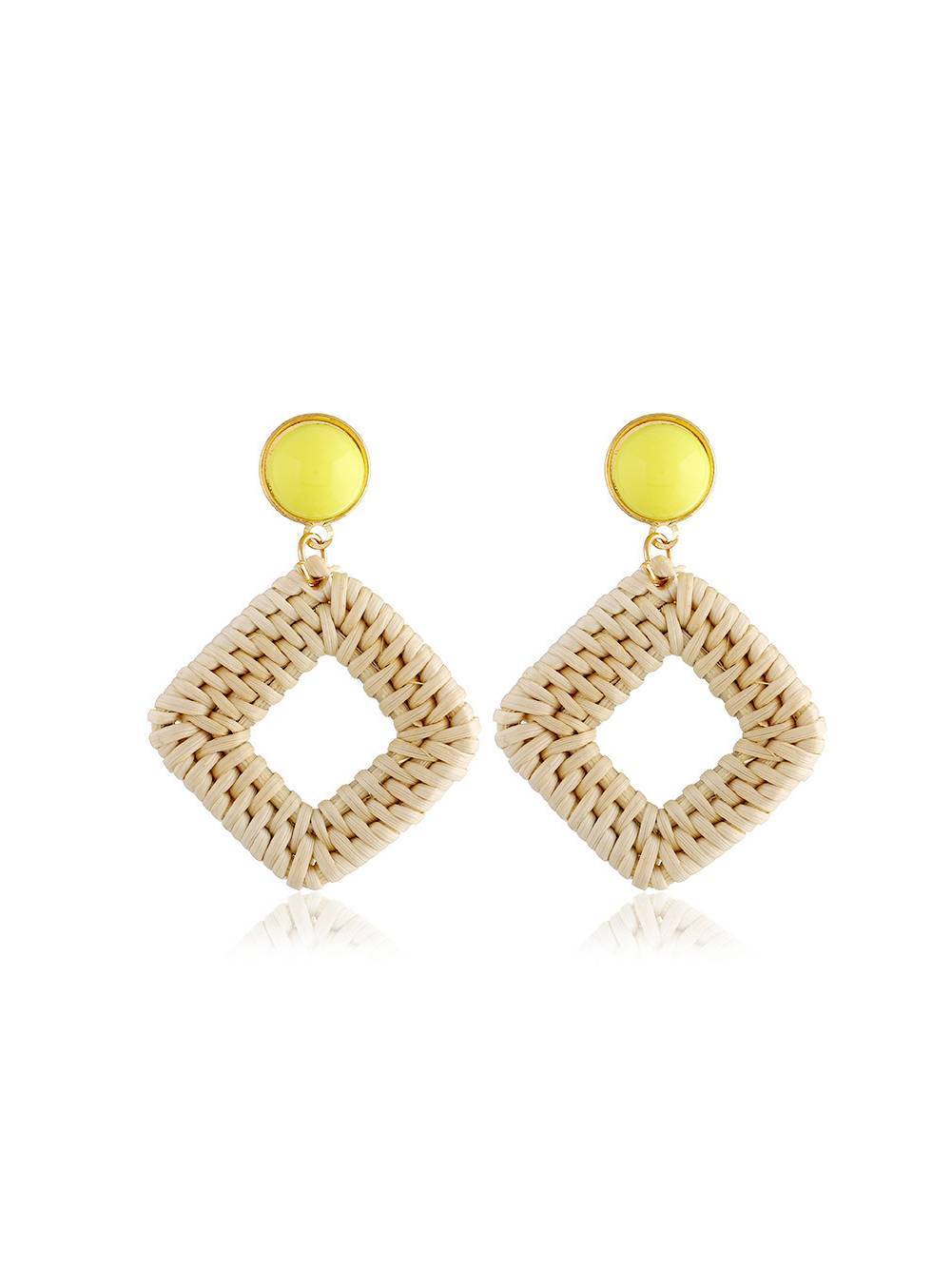 Bohemian Straw Earrings