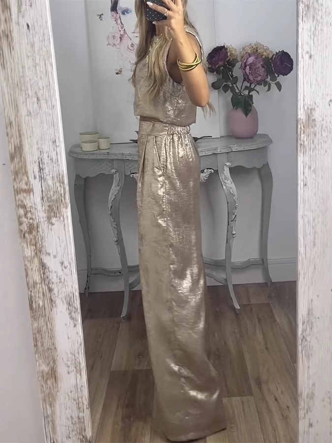 Casual Vest And Trousers Two-piece Set