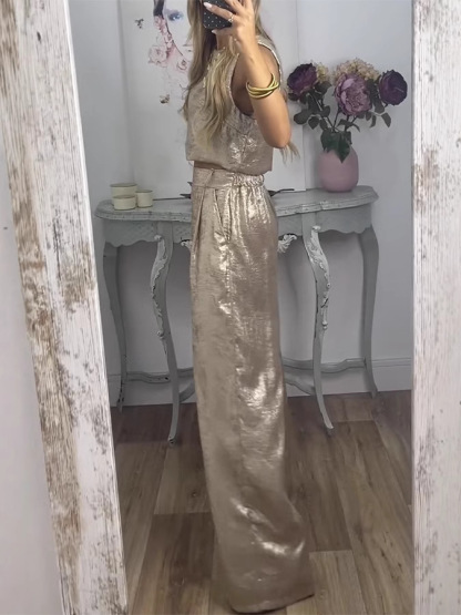 Casual Vest And Trousers Two-piece Set