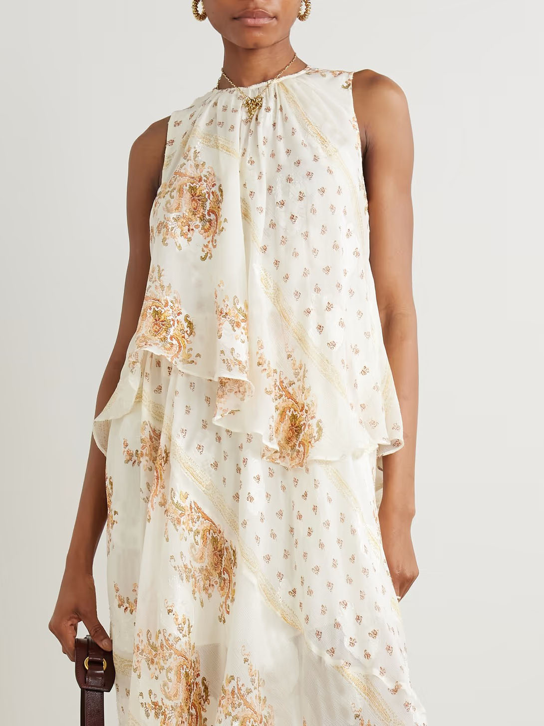 Exquisite Bohemian Print Asymmetrical Tank Top
