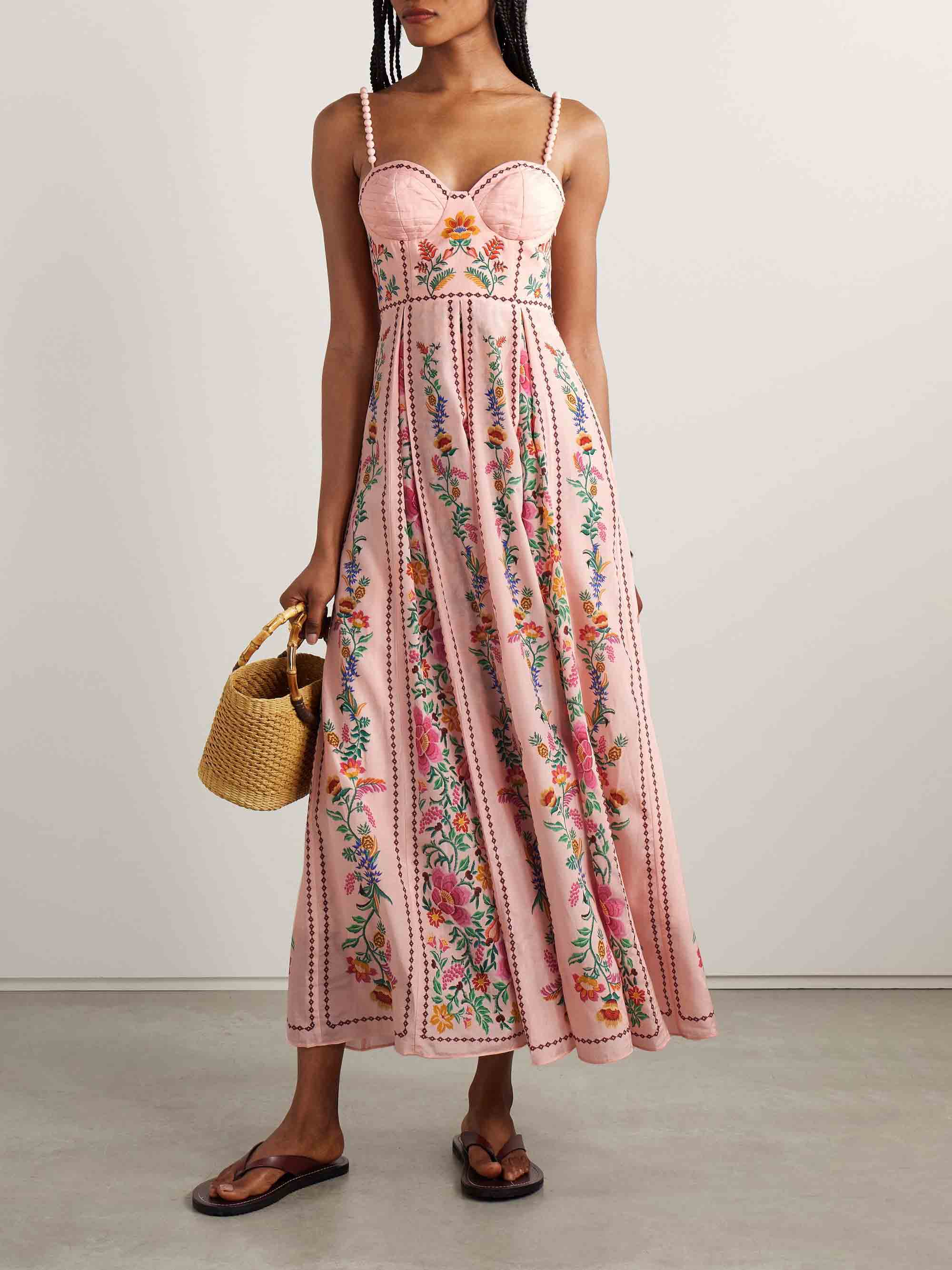Delicate Sweet Floral Print Maxi Dress