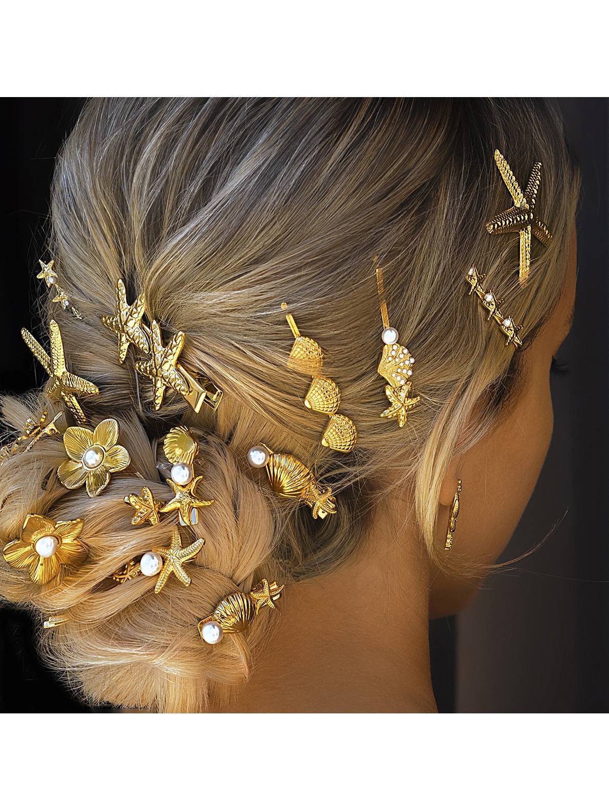 Ocean And Flower Element Hairpin Hair Accessories