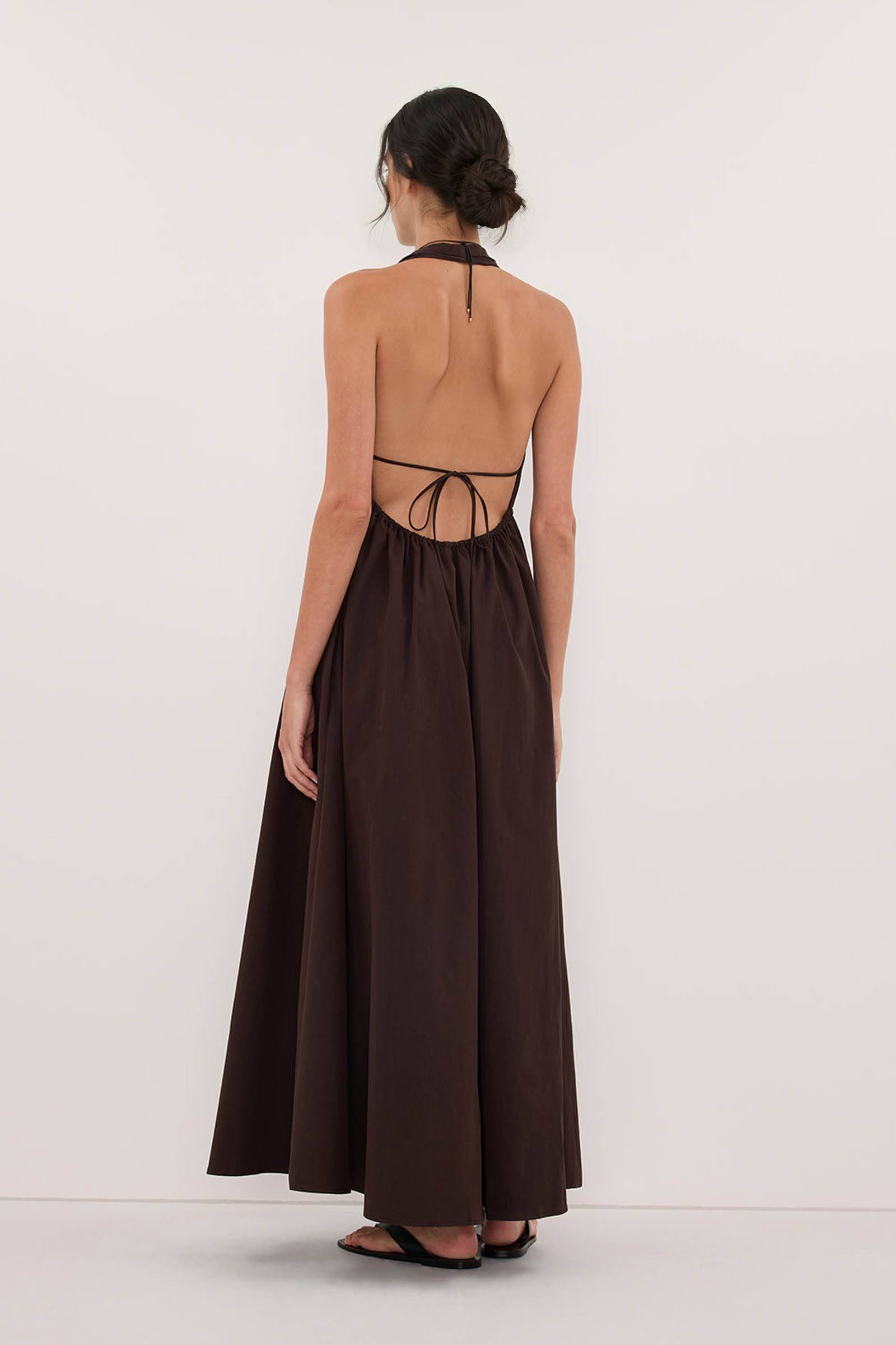 Halter Neck Backless Maxi Dress