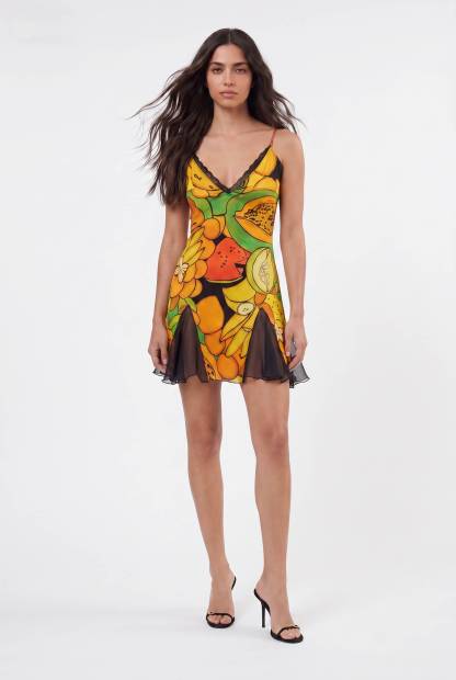 Printed Sling Mini Dress
