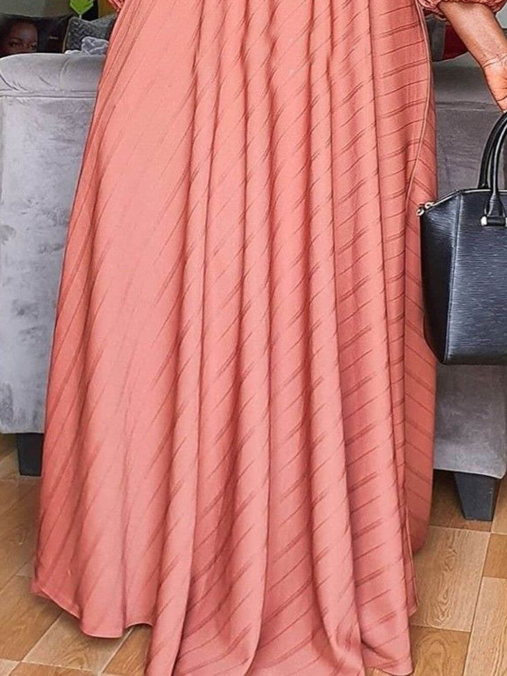 Boho Style Pleated Oversized Maxi Dress