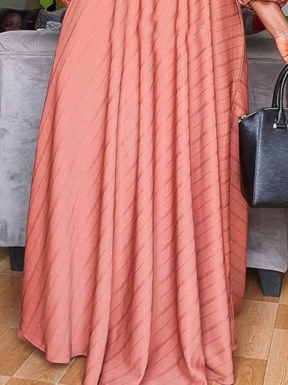 Boho Style Pleated Oversized Maxi Dress