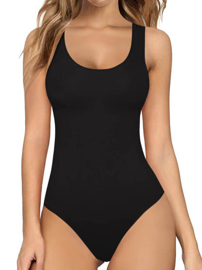 Sexy U-Back Backless Tank Top Bodysuit